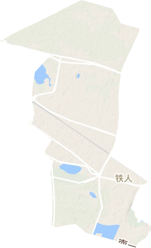 铁人街道地形地图