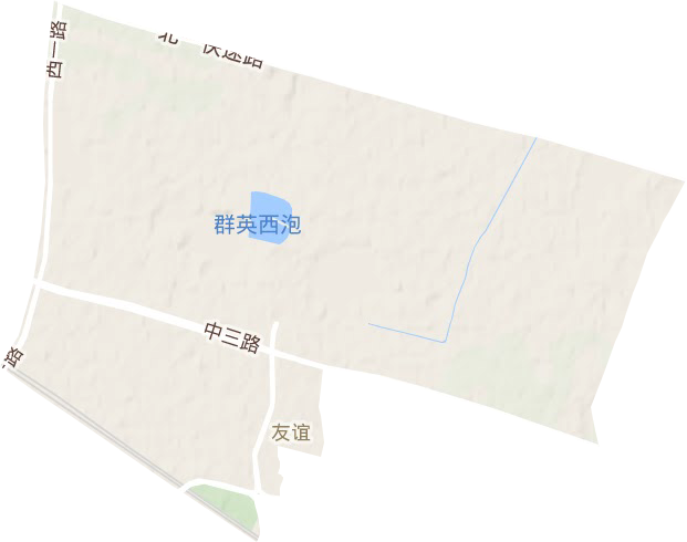 友谊街道地形地图