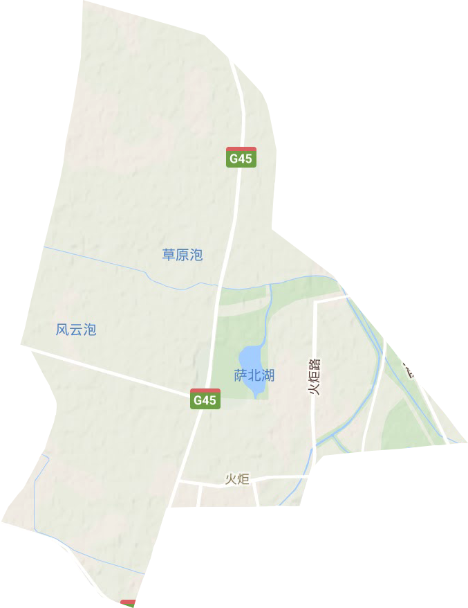 火炬街道地形地图