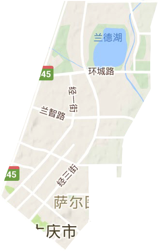 东风街道地形地图