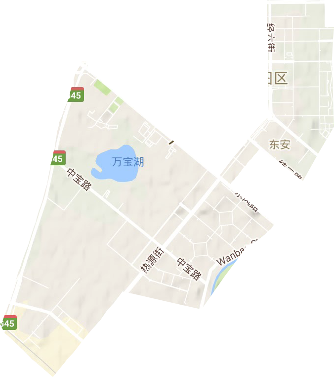 东安街道地形地图
