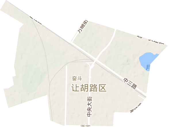 奋斗街道地形地图