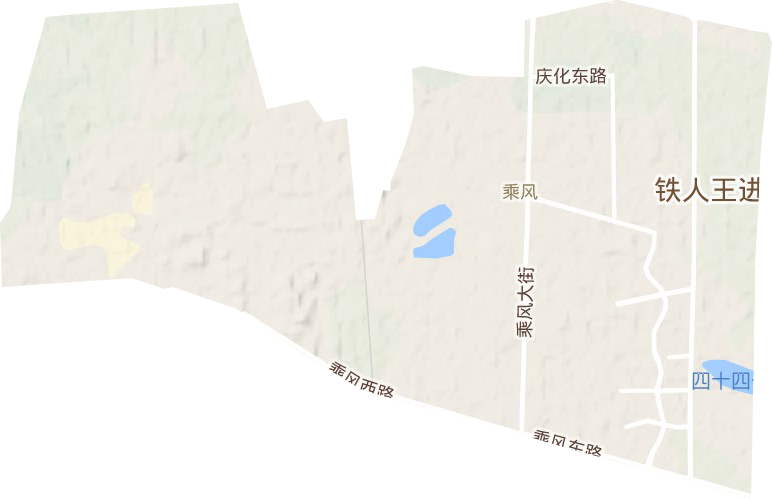 乘风街道地形地图