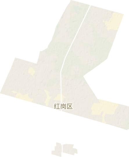 红岗街道地形地图