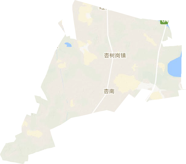 杏树岗镇地形地图