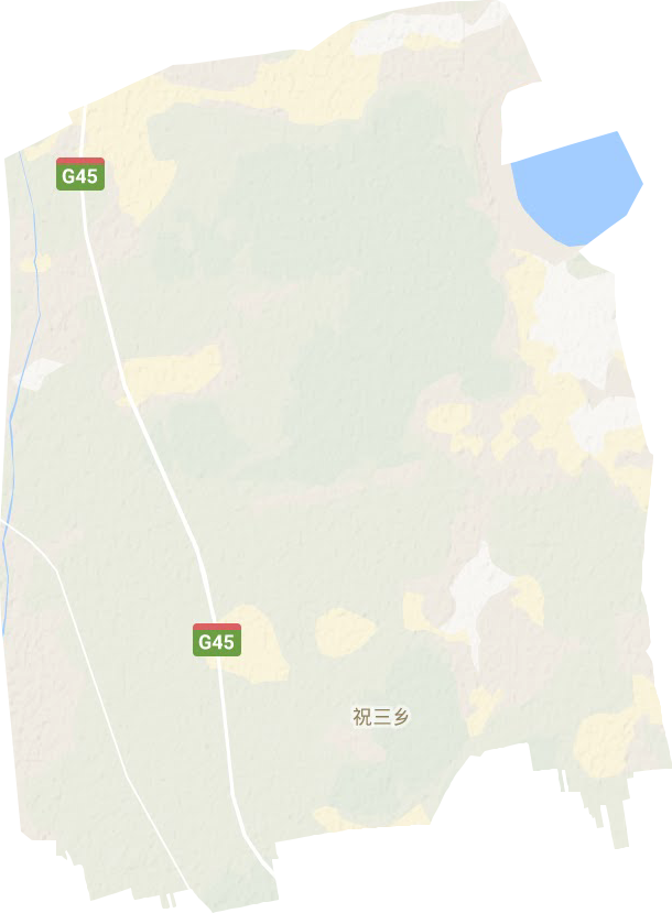 祝三乡地形地图
