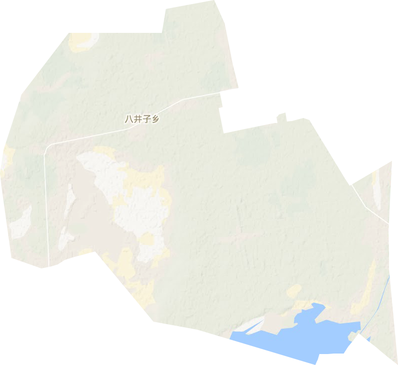 八井子乡地形地图