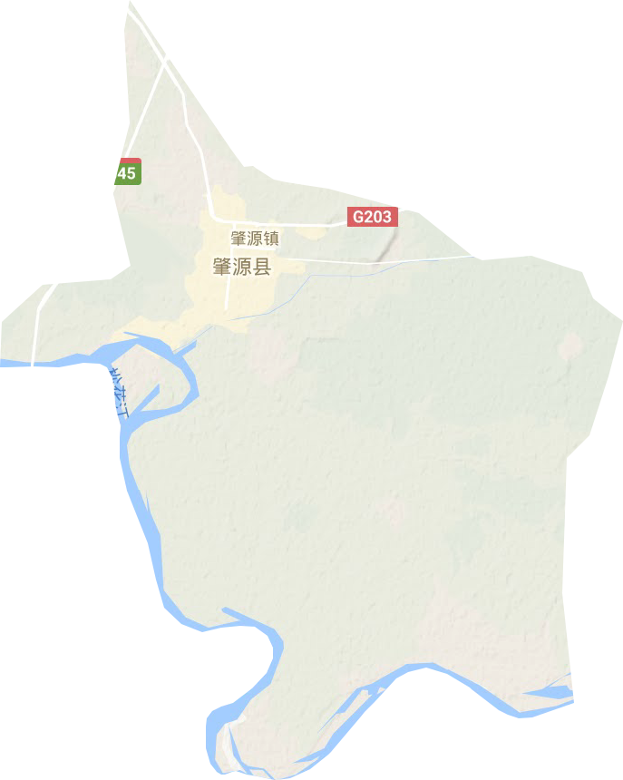 肇源镇地形地图