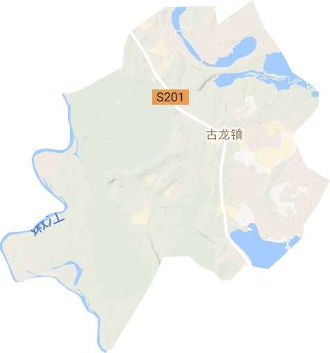 古龙镇地形地图