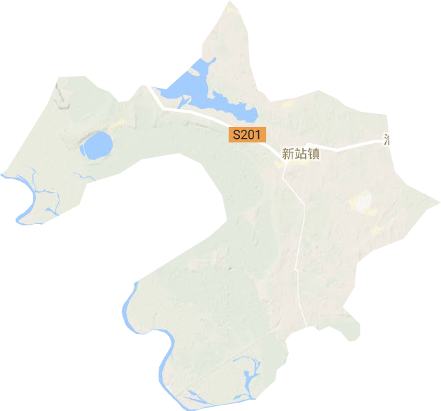 新站镇地形地图
