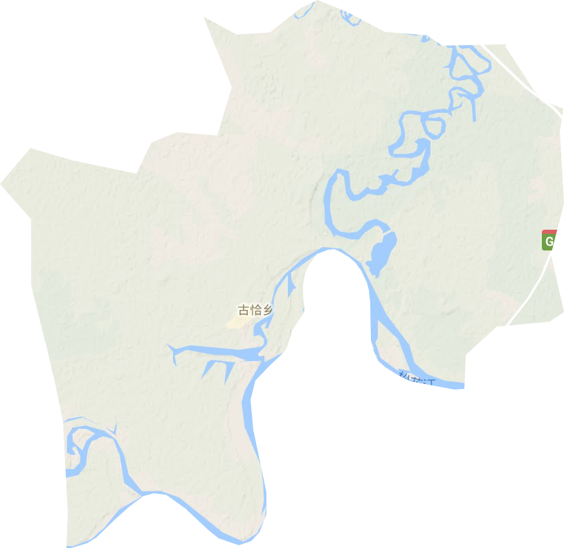 古恰镇地形地图