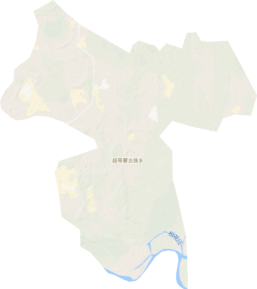超等乡地形地图