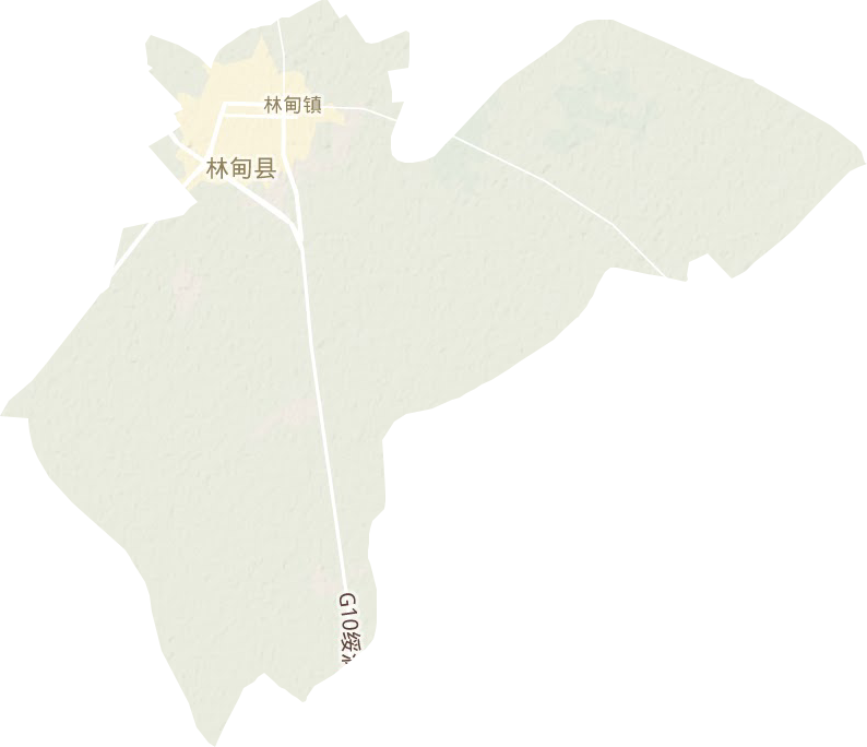 林甸镇地形地图