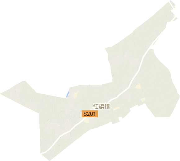 红旗镇地形地图