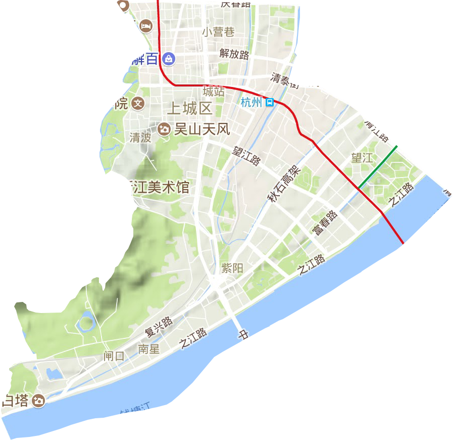 上城区地形地图
