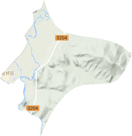 友好街道地形地图