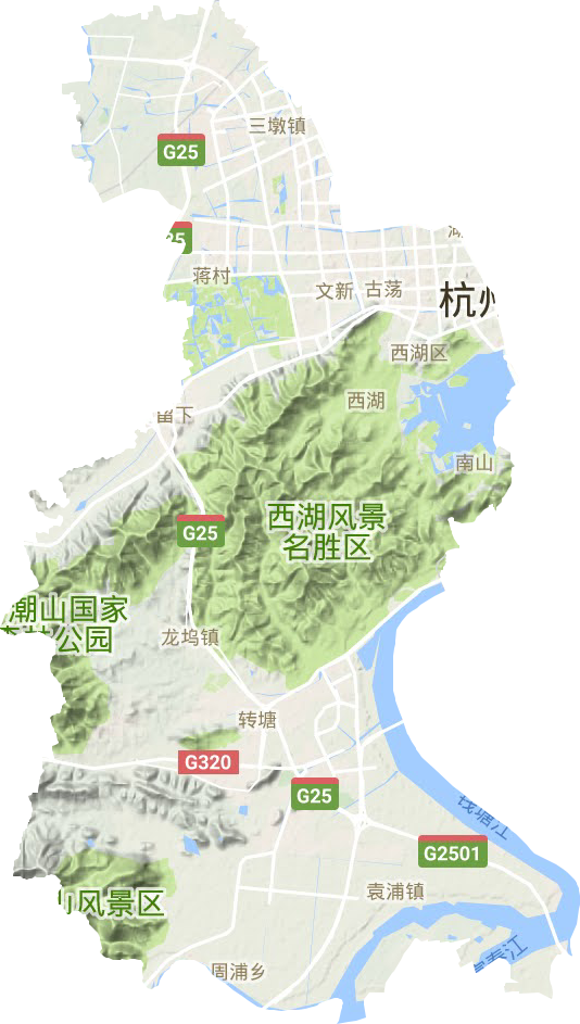 西湖区地形地图