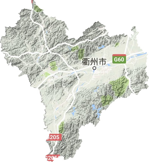 衢州市地形地图