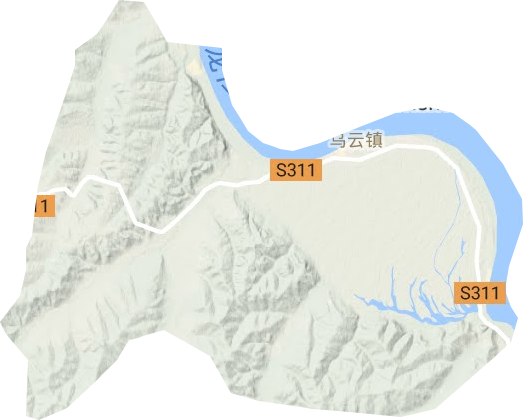 乌云镇地形地图