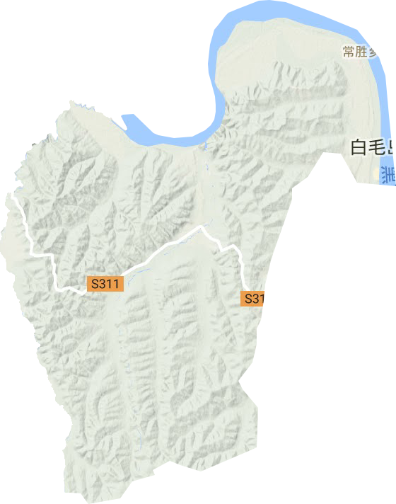 常胜乡地形地图
