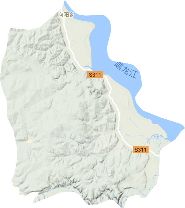 向阳乡地形地图