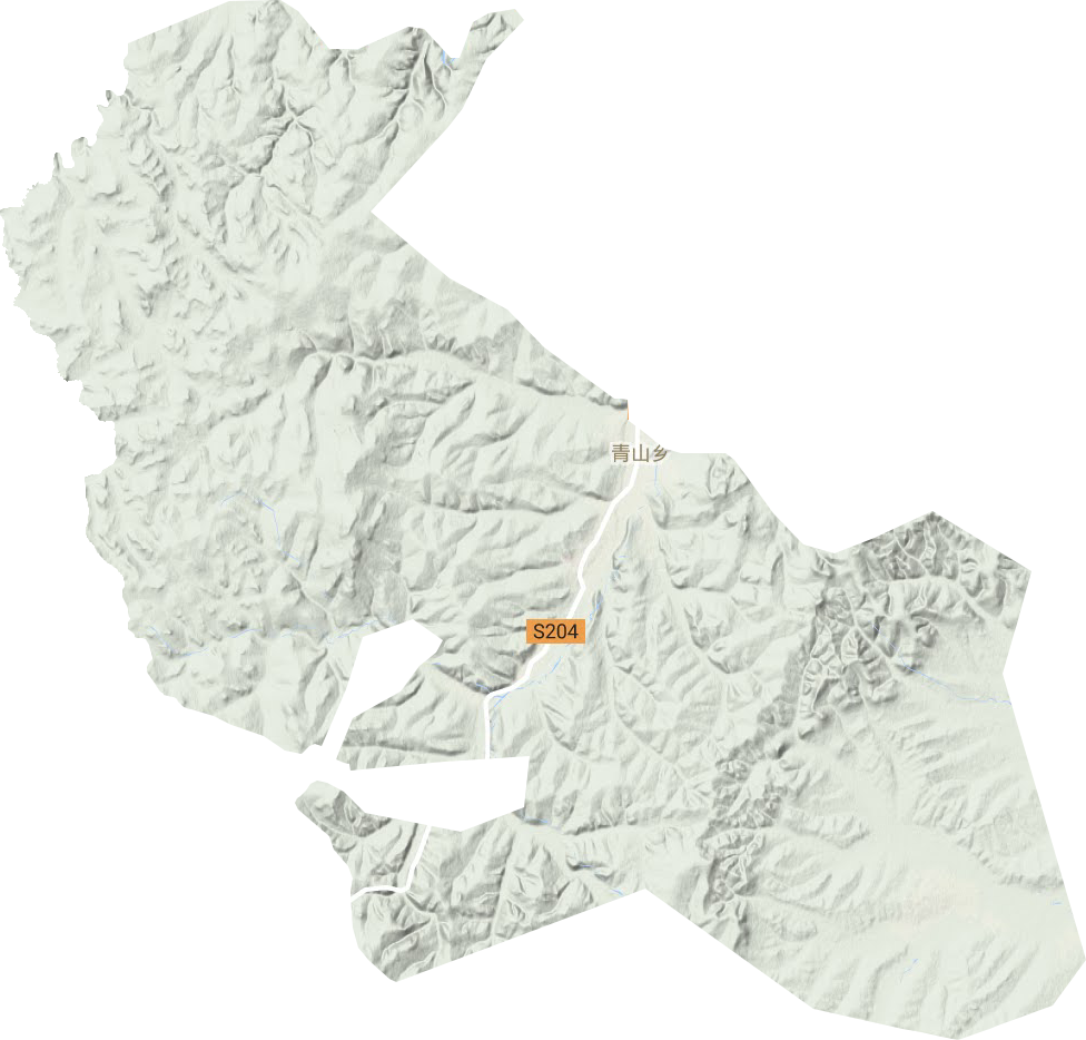 青山乡地形地图