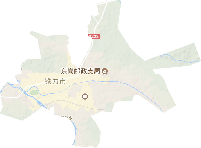 铁力镇地形地图