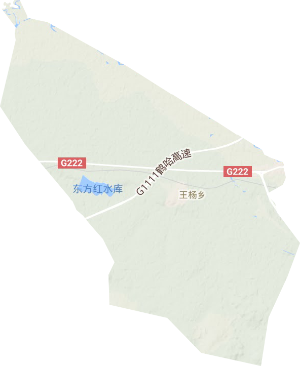 王杨乡地形地图