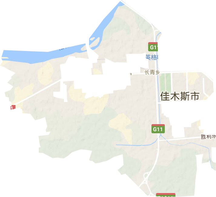 长青乡地形地图