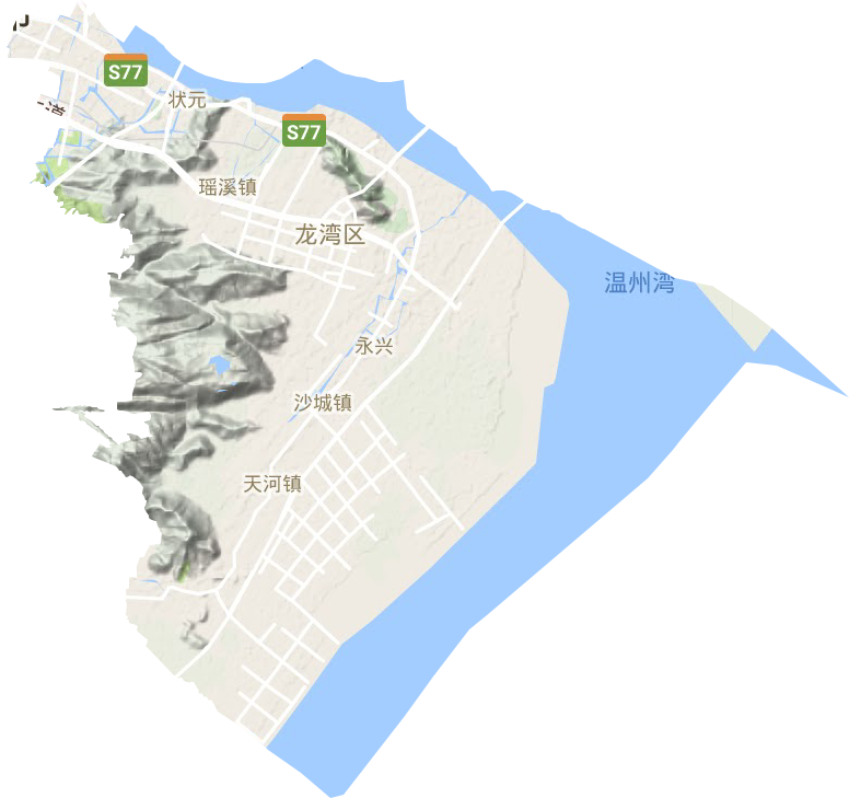 龙湾区地形地图