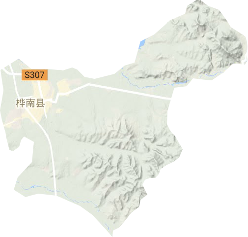 桦南镇地形地图
