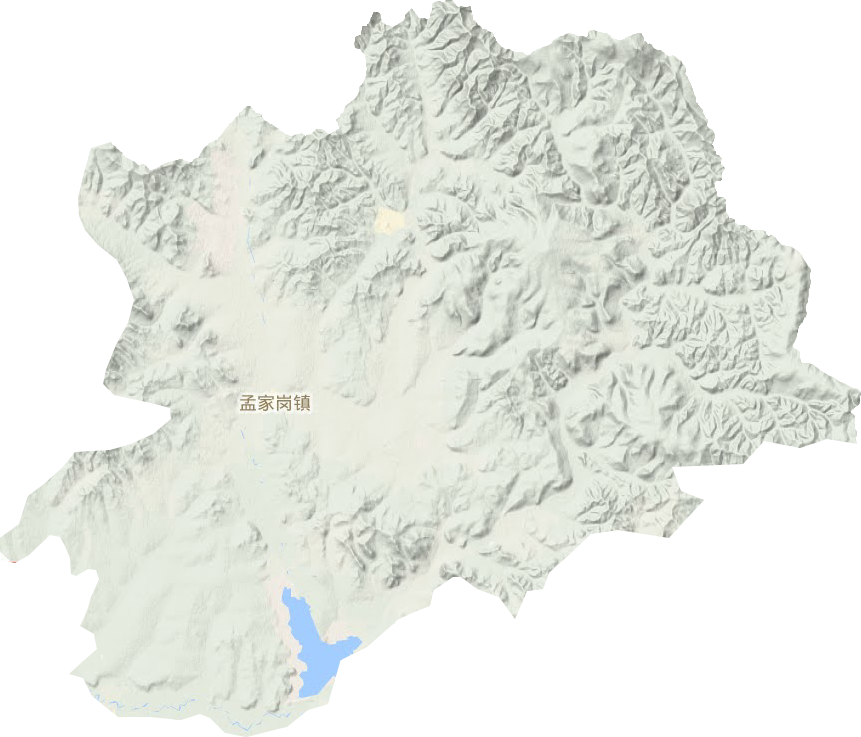 孟家岗镇地形地图