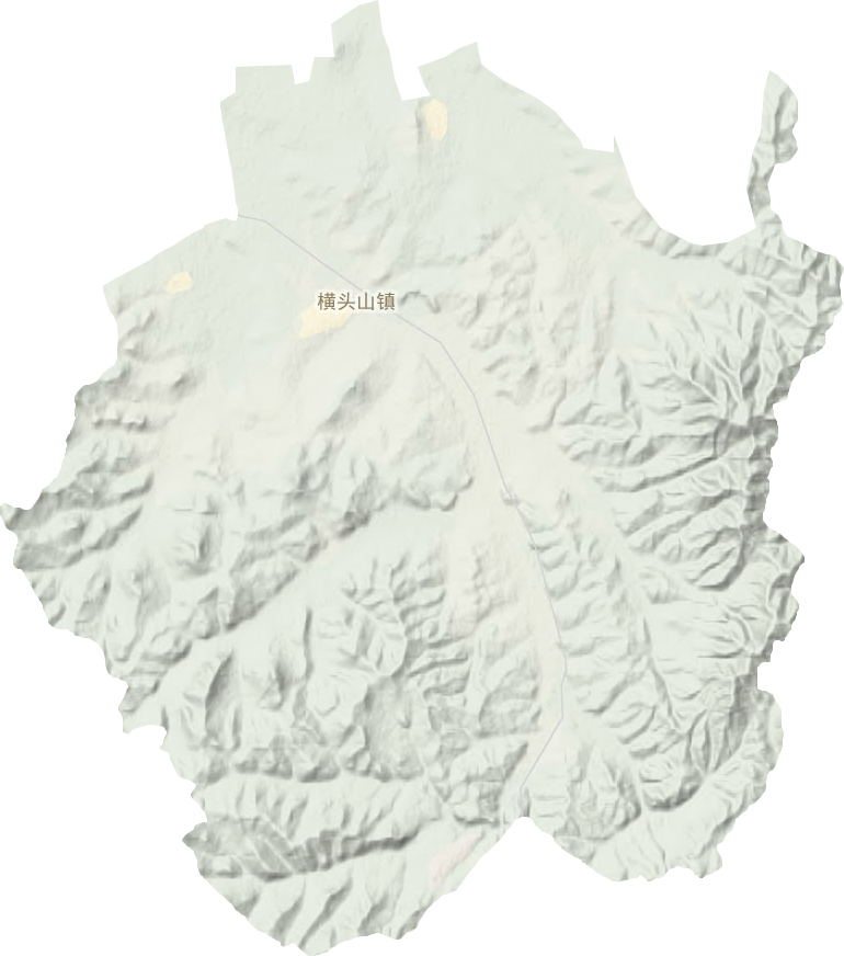横头山镇地形地图