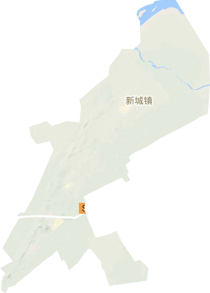 新城镇地形地图