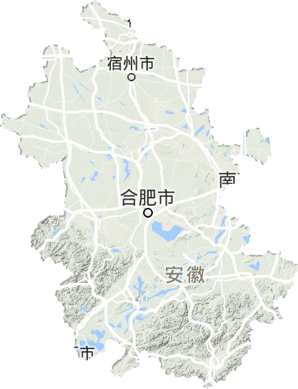 安徽省地形地图