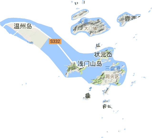 洞头区地形地图