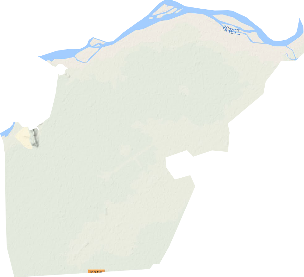 江川农场地形地图