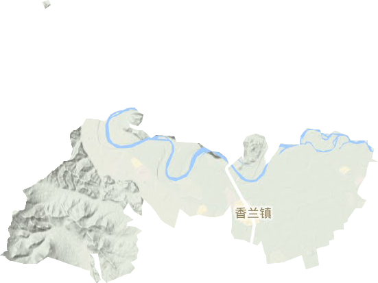 香兰镇地形地图