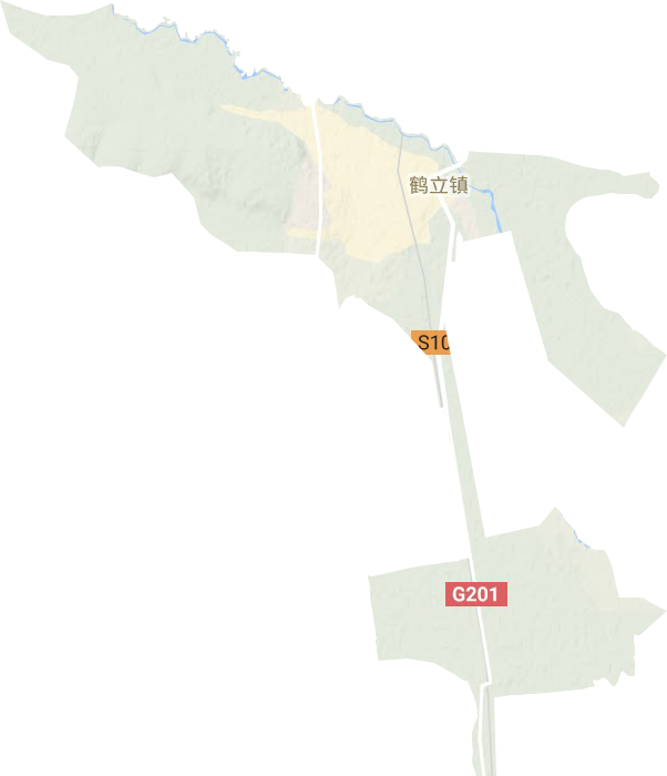 鹤立镇地形地图