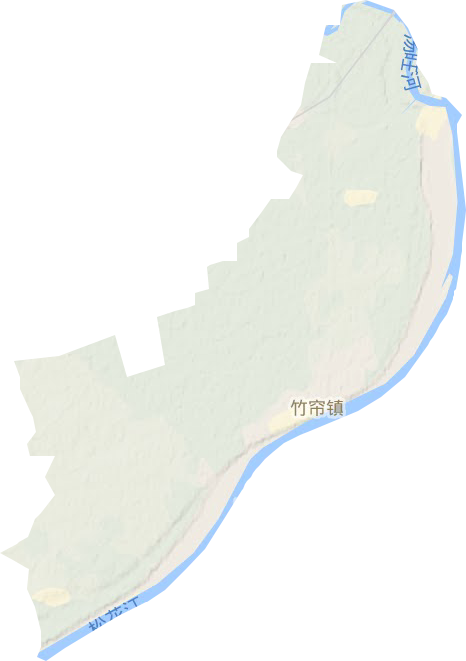竹帘镇地形地图