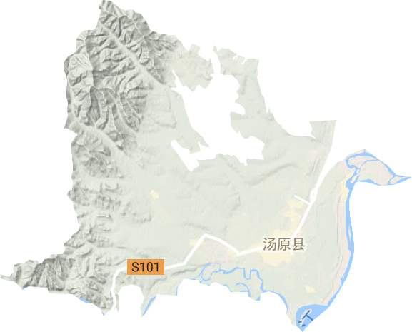 汤原镇地形地图