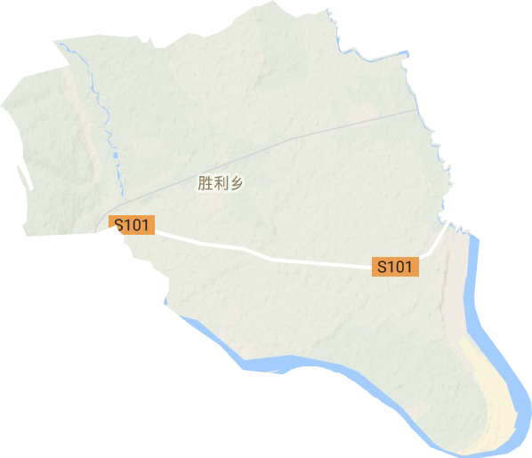 胜利乡地形地图