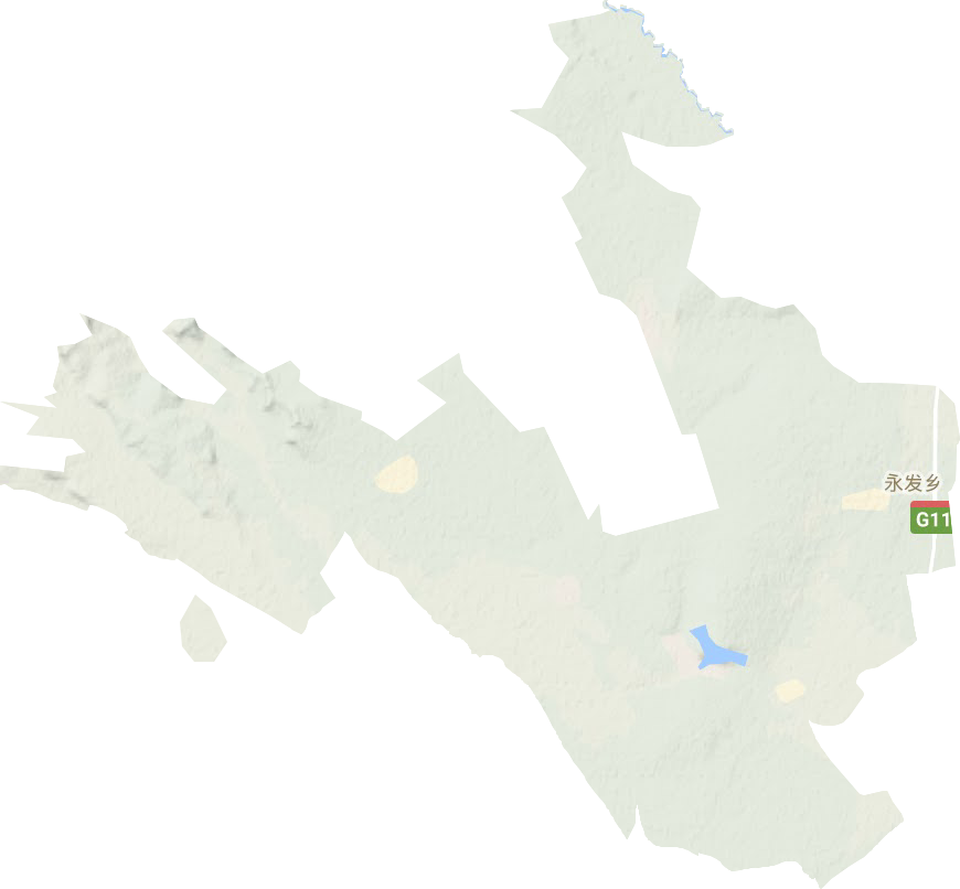 永发乡地形地图