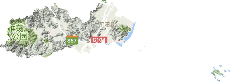平阳县地形地图