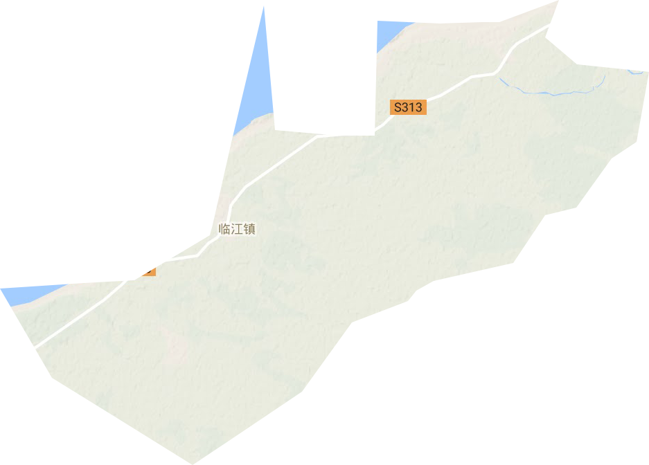 临江镇地形地图