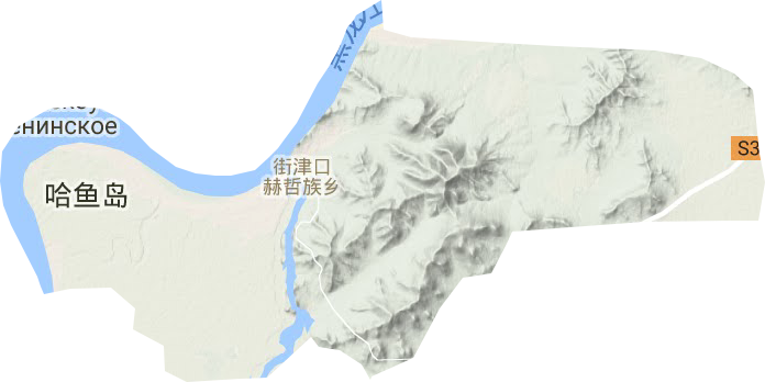 街津口乡地形地图