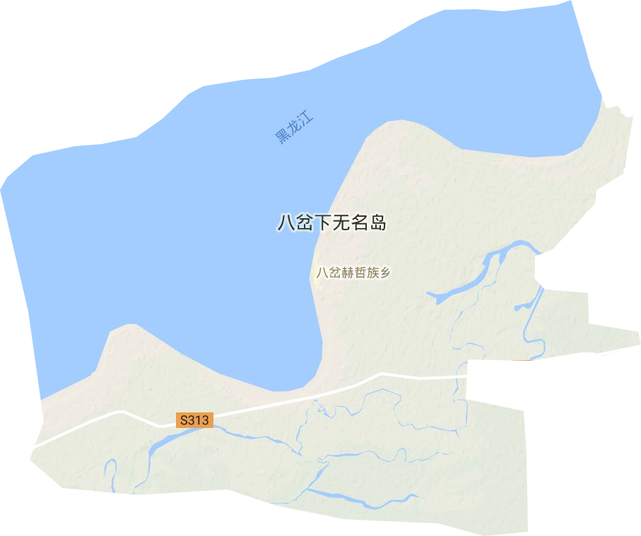 八岔乡地形地图