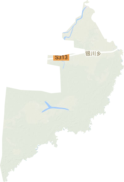 银川乡地形地图
