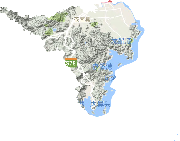 苍南县地形地图