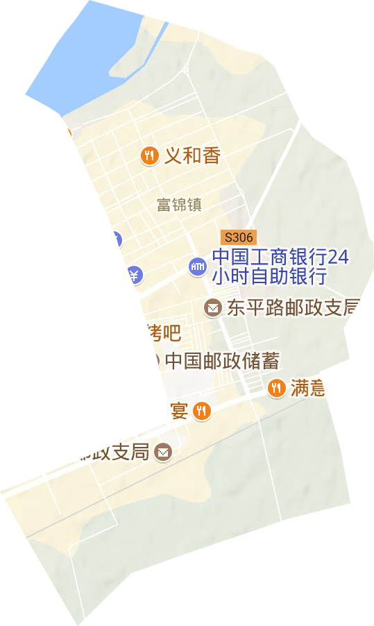 城东街道地形地图